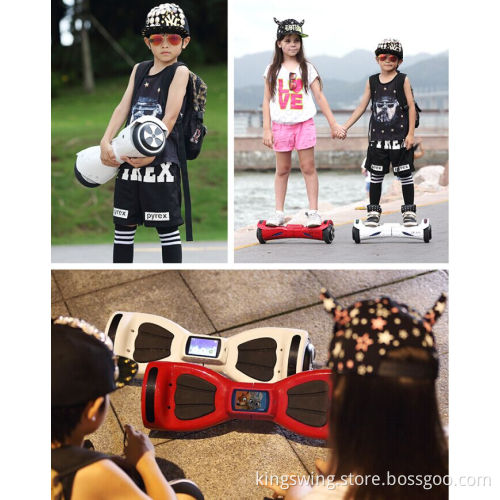 Factory Cheap 4.5 Inch Child Kids Kick Two Wheel Self Balancing Scooter Support Audio Video Learning LCD with Bluetooth Speaker